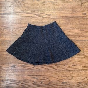 Black tweed mini skirt